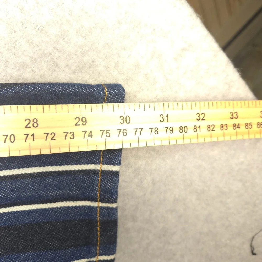 Levis 512 Slim Taper Jeans Mens 30x30 Blue White Vertical Stripe Denim Pants